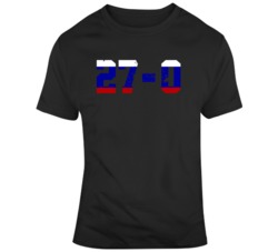 Khabib Nurmagomedov 27 and 0 Russian Flag MMA Fan Distressed   T Shirt