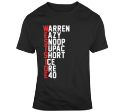 Westside Hip Hop Rap Names  T Shirt