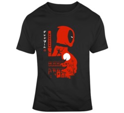 Deadpool Anime Japanese Poster Comic Movie Fan  T Shirt