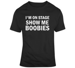 Show Me Boobies Rock Star Hip Hop Rap Star  T Shirt