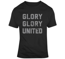 Glory Glory United Chant Manchester Premier League Soccer Fan T Shirt