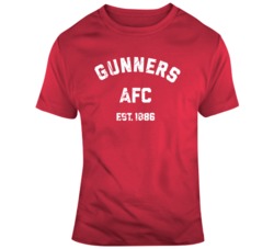 Gunners AFC Premier League Arsenal Soccer Fan Distressed T Shirt