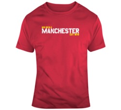 Red Devils Premier League Manchester Soccer Fan Distressed T Shirt