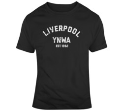 LFC Premier League Liverpool YNWA Soccer Fan Distressed T Shirt