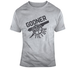 Gunners AFC Premier League Arsenal Soccer Fan Til I die Distressed T S