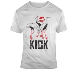 Crane Kick Karate Kid Movie Fan Distressed  T Shirt