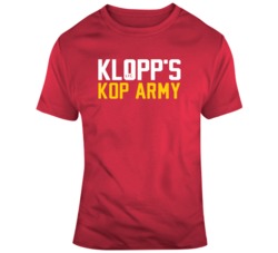 Jurgen Klopp Kop Army Liverpool Soccer Fan  T Shirt