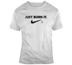 Anti Nike Kaepernick Just Burn It Distressed  T Shirt
