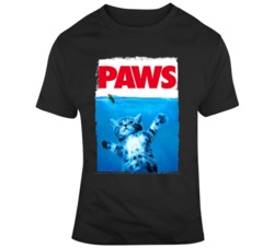 Paws Jaws Movie Parody  T Shirt