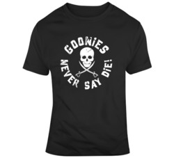 Cult classic Movie Goonies Never Say Die Distressed T Shirt