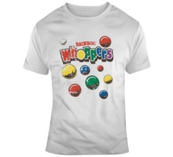 Retro Whoppers T Shirt Rainbow Malted Milk Balls Distressed