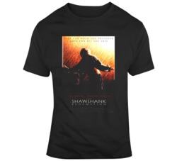 Retro 90's Movie Shawshank Redemption Movie Poster Movie Fan T Sh
