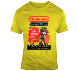 Retro Video Game Legend of Zelda Wax Pack Fan T Shirt