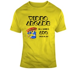 Retro Video Game Arcade Sign Pac Man Fan T Shirt