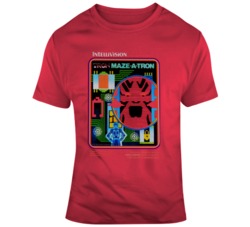 Retro 80's Tron Maze a Tron Video Game Art Fan  T Shirt
