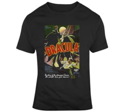 Dracula Retro Horror Movie Poster T Shirt