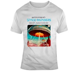 Space Invaders Atari C64 Commodore Retro Vintage Video Game Fan  T Shi