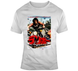 Cult Movie First Blood Rambo Japanese Movie Poster T Shirt