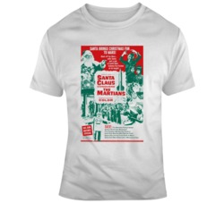 Santa Conquers The Martians Movie Poster Rare Sci-Fi T Shirt