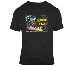 Return of the Fly Movie Poster 1959 Cult Horror Movie Fan  T Shirt