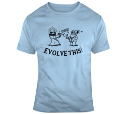 Paul Movie Evolve This  Jesus Shooting Darwin T Shirt