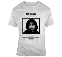 Lost Boys Movie Laddie Thompson Milk Carton Missing T Shirt