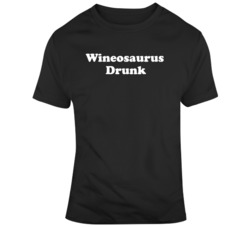 Funny Wineosaurus Drunk Christmas Party Friends  T Shirt