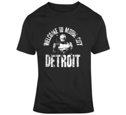 Retro Movie Robocop Welcome To Motor City Movie Fan Distressed v2 T Sh