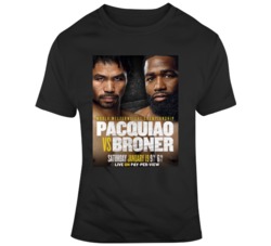 Manny Pacquiao vs Adrien Broner Jan 19 Boxing Fan fight poster  T Shir