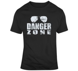 Retro 80's Movie Top Gun Danger Zone Distressed T Shirt