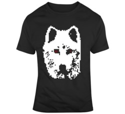 Game of Thrones Jon Snow Dire Wolf Ghost 8 Bit T Shirt