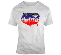 Retro Hands Across America US Movie Jordan Peele Movie Distressed T Sh
