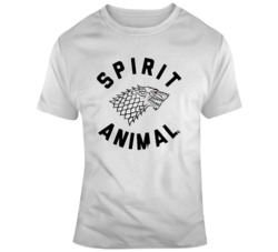 Game of Thrones Starks Ghost Jon Snow Spirit Animal Fan T Shirt