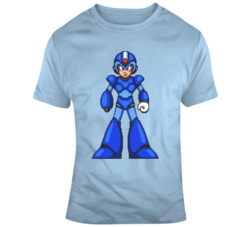 Retro SNes Game Mega Man Character  Video Game Fan T Shirt