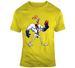 Retro SNes Game Earthworm Jim Character  Video Game Fan T Shirt
