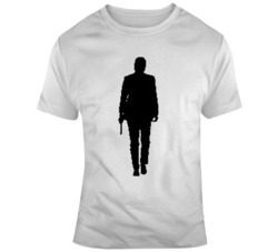 John Wick Silhouette 8 Bit Movie Fan T Shirt