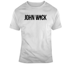John Wick Silhouette 8 Bit title Movie Fan   T Shirt
