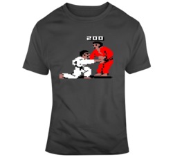 Retro Classic Arcade Video Game  Karate Champ White Wins Fan   T Shirt