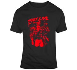 Cult Classic Horror They Live Movie Poster  T Shirt