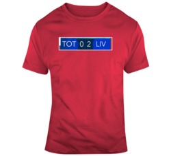 Champions League Final Score Score Board Liverpool Fan  T Shirt