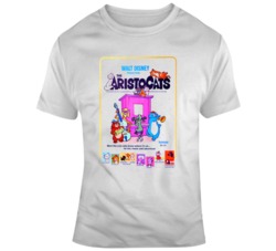 Retro Movie The Aristocats Movie Poster Fan T Shirt