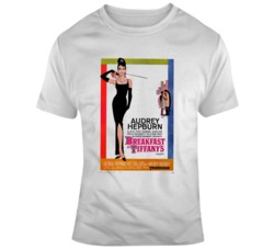 Retro Movie Breakfast at Tiffany's Movie Poster Fan T Shirt