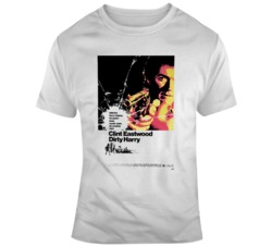 Retro Movie Dirty Harry Clint Eastwood Movie Poster Fan T Shirt