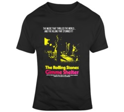 Retro Gimme Shelter Concert Poster Fan T Shirt
