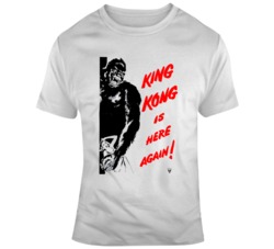 Retro Movie king Kong Movie Poster Fan T Shirt