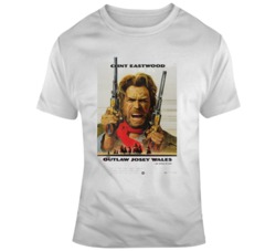 Retro Movie Outlaw Josey Wales Movie Poster Fan T Shirt