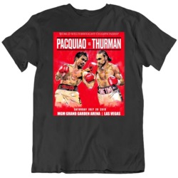 Manny Pacquiao vs Keith Thurman Fight Poster Boxing Fan  T Shirt