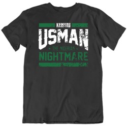 Usman Kamaru Nigerian Nightmare Mma Fan Distressed T Shirt