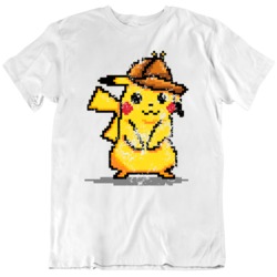 Detective Pikachu Pika Pika Distressed  T Shirt