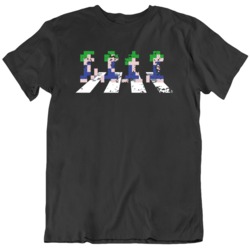 Retro Nintendo Game Lemmings Funny Lemming Road Parody  T Shirt